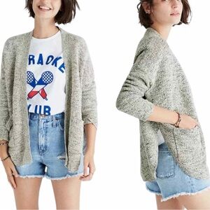 Madewell Heathered Gray Open-Front Cardigan